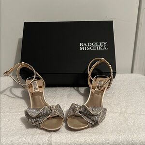 Badgley Mischka Glittering Silver Heels